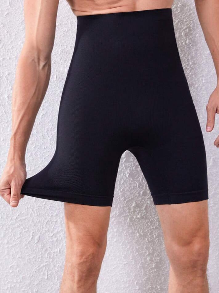 Men's High-Waist Seamless Compression Shorts – Tummy Control Body Shaper